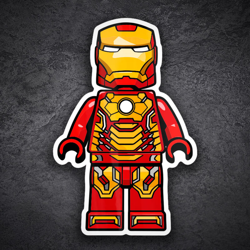 Adesivi per Auto e Moto: Lego Marvel Iron Man