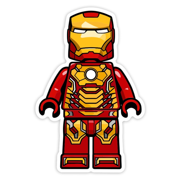 Adesivi per Auto e Moto: Lego Marvel Iron Man