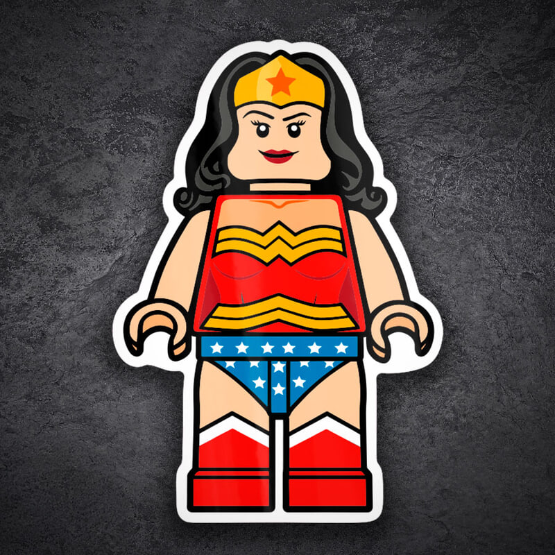 Adesivi per Auto e Moto: Lego DC Wonder Woman Classica