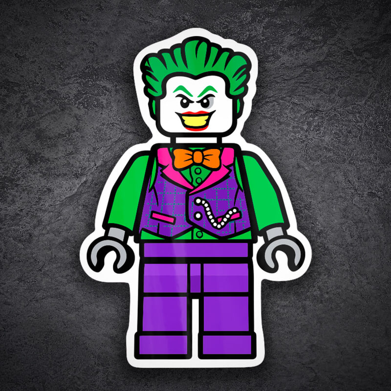 Adesivi per Auto e Moto: Lego DC Joker Moderno