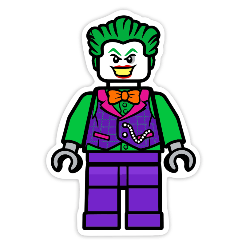 Adesivi per Auto e Moto: Lego DC Joker Moderno