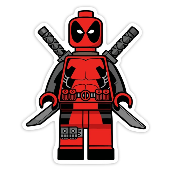 Adesivi per Auto e Moto: Lego Marvel Deadpool