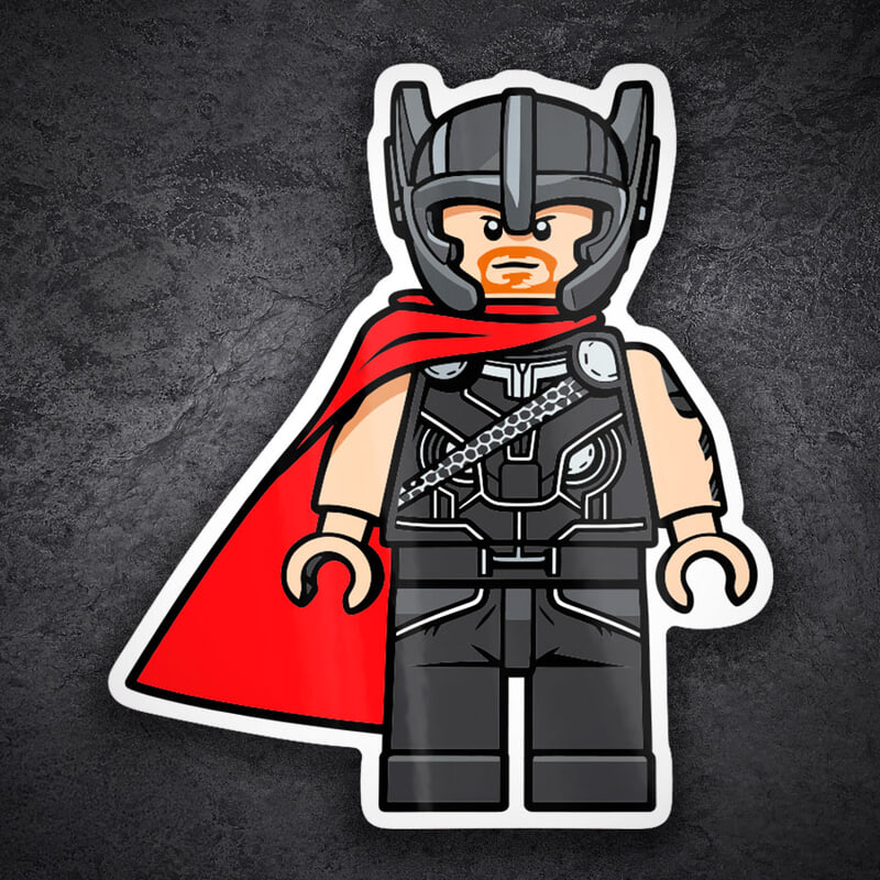 Adesivi per Auto e Moto: Lego Marvel Thor