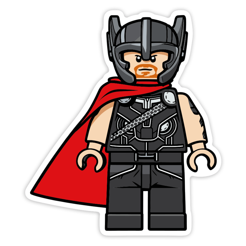 Adesivi per Auto e Moto: Lego Marvel Thor
