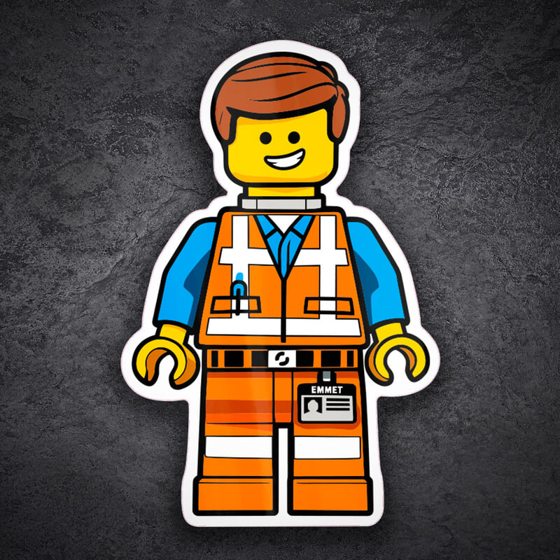 Adesivi per Auto e Moto: Lego Movie Emmet