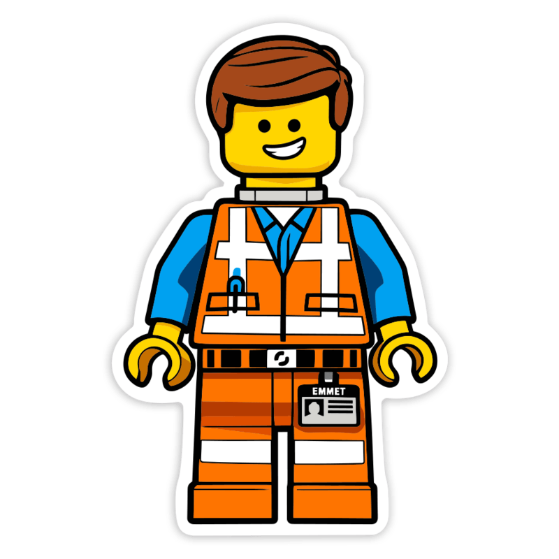 Adesivi per Auto e Moto: Lego Movie Emmet