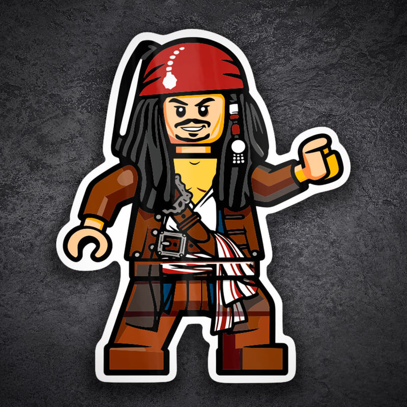 Adesivi per Auto e Moto: Lego Jack Sparrow Classico