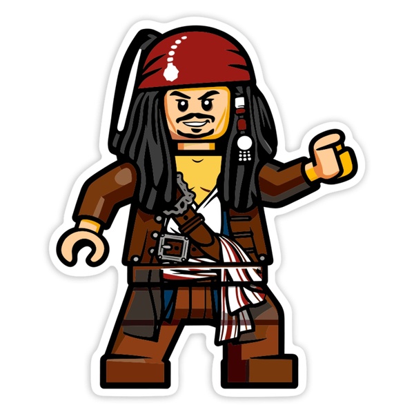 Adesivi per Auto e Moto: Lego Jack Sparrow Classico