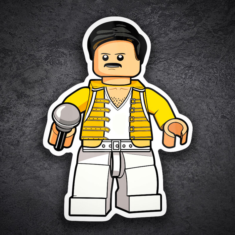 Adesivi per Auto e Moto: Lego Freddie Mercury