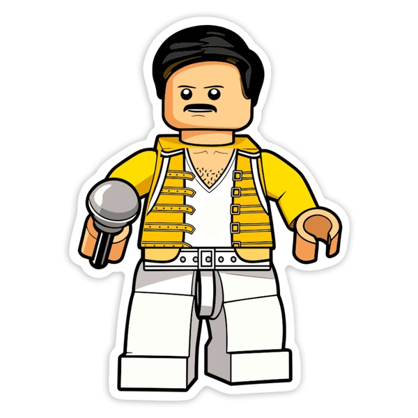 Adesivi per Auto e Moto: Lego Freddie Mercury