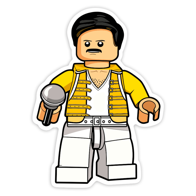 Adesivi per Auto e Moto: Lego Freddie Mercury