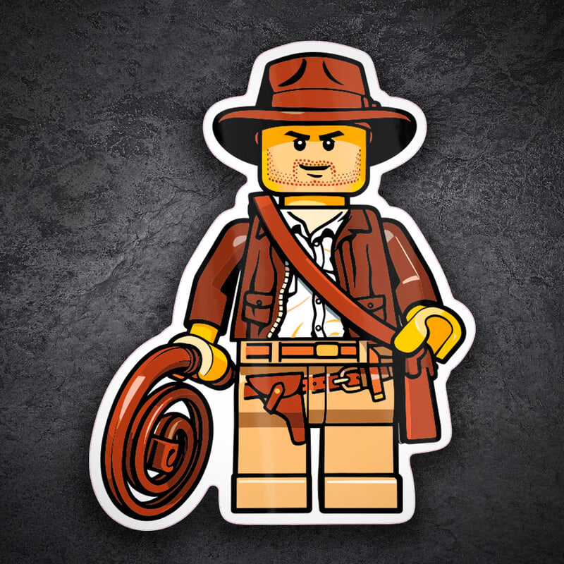 Adesivi per Auto e Moto: Lego Indiana Jones