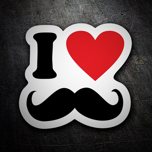 Adesivi per Auto e Moto: Amo Moustache