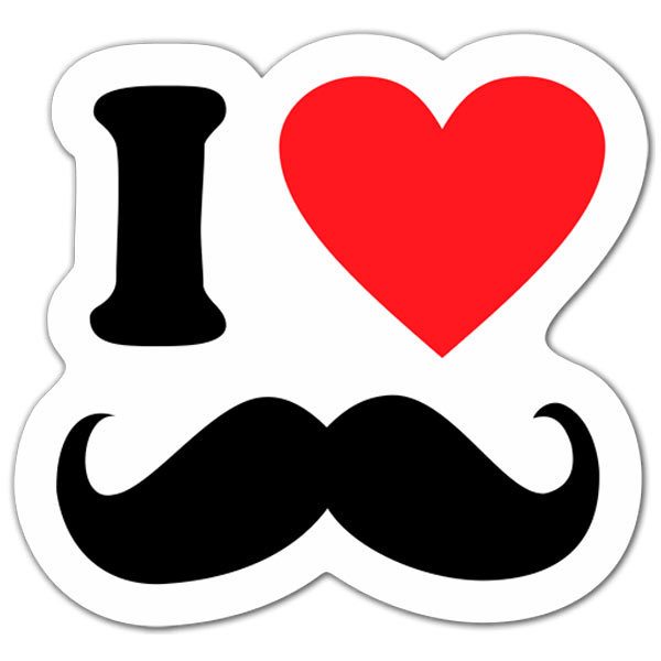 Adesivi per Auto e Moto: Amo Moustache