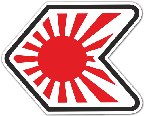 Adesivi per Auto e Moto: Japan JDM Rising Sun Badge