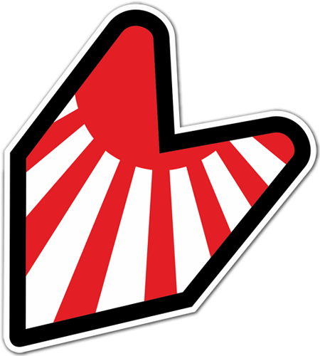 Adesivi per Auto e Moto: JDM Sol Naciente