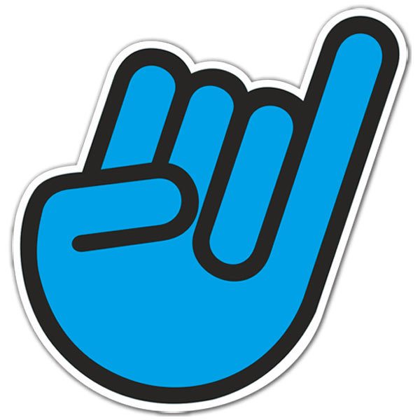 Adesivi per Auto e Moto: JDM Mano Saluto Blu