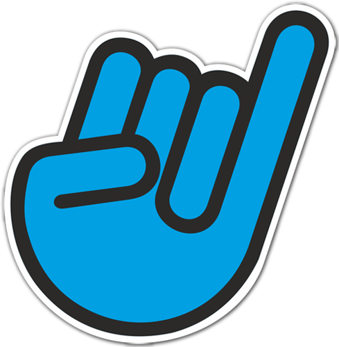 Adesivi per Auto e Moto: JDM Mano Saluto Blu