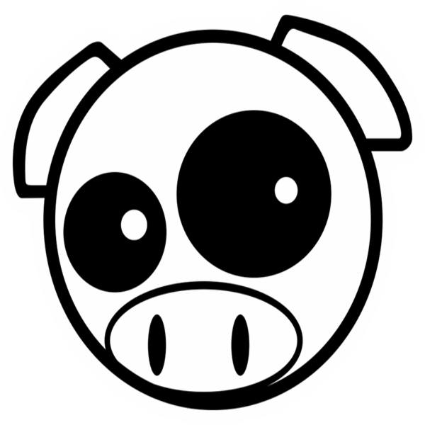 Adesivi per Auto e Moto: Subaru Pig Manga Mascot