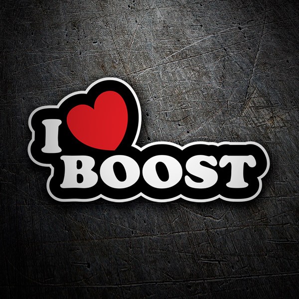 Adesivi per Auto e Moto: I love Boost