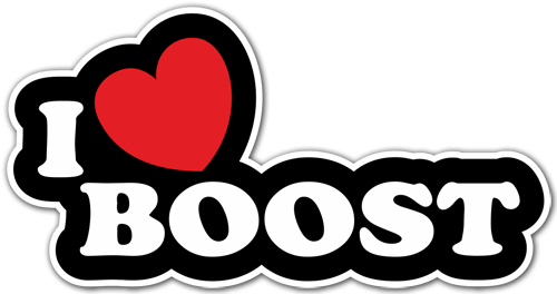 Adesivi per Auto e Moto: I love Boost