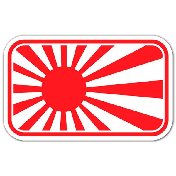 Adesivi per Auto e Moto: bandiera giapponese ascendente del sole