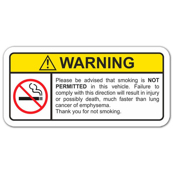 Adesivi per Auto e Moto: Proibito fumare in questa macchina