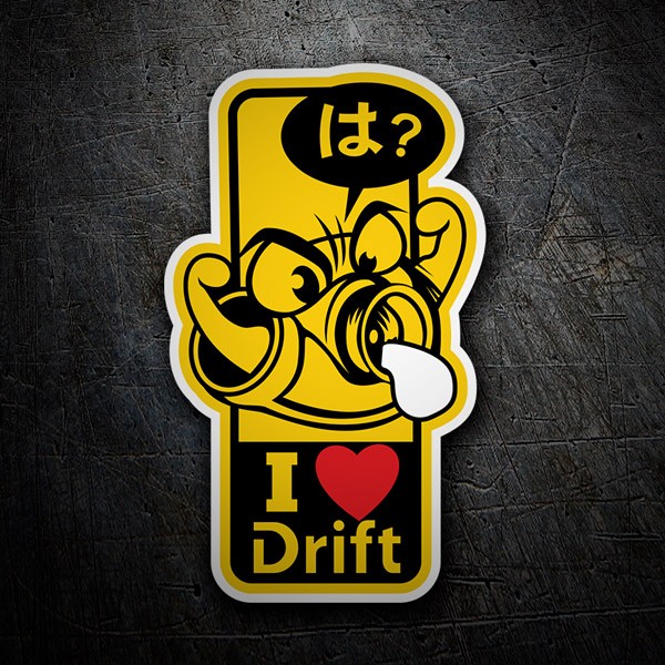 Adesivi per Auto e Moto: I love Drift