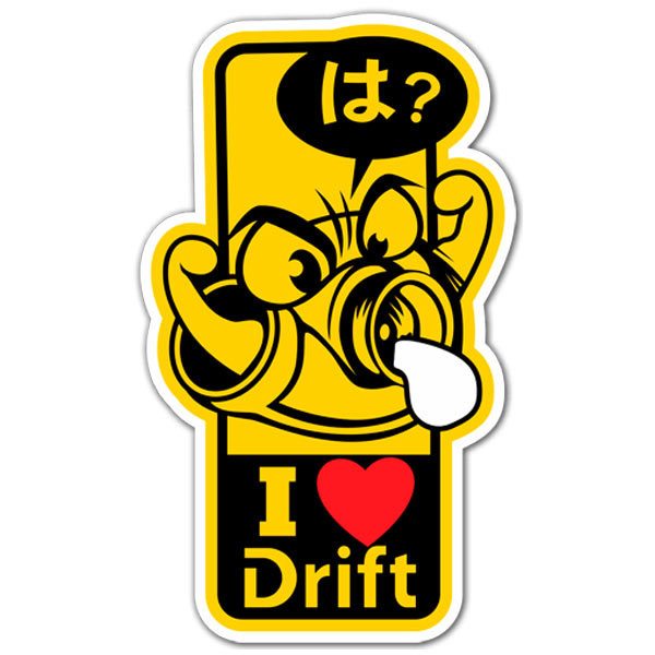 Adesivi per Auto e Moto: I love Drift