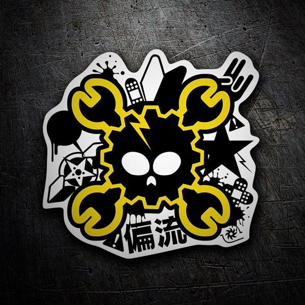 Adesivi per Auto e Moto: Danger skull JDM Dise&ntilde;o Vinilo Decorativo