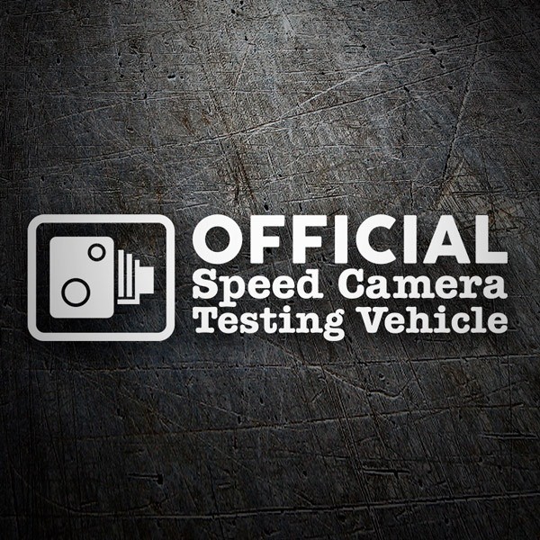 Adesivi per Auto e Moto: Official Speed Camera Testing Vehicle con Icono