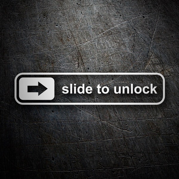 Adesivi per Auto e Moto: Slide to unlock (Far scorrere per sbloccare) 0