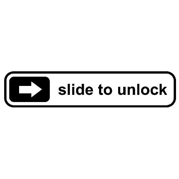 Adesivi per Auto e Moto: Slide to unlock (Far scorrere per sbloccare)