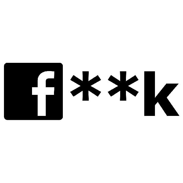 Adesivi per Auto e Moto: Fuck or Facebook con Asteriscos