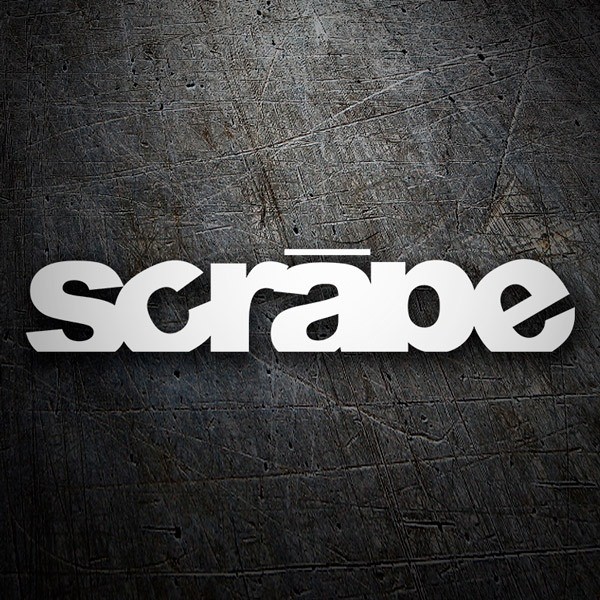 Adesivi per Auto e Moto: Scrape con Linea Orizzontale