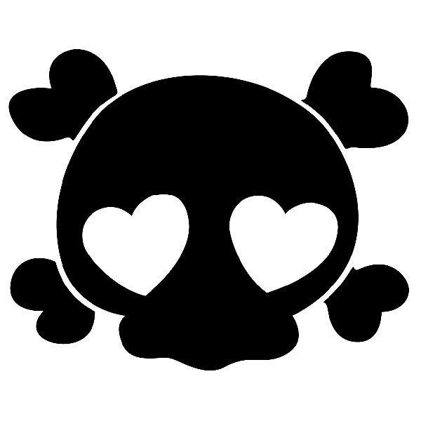 Adesivi per Auto e Moto: Pirata cranio in amore