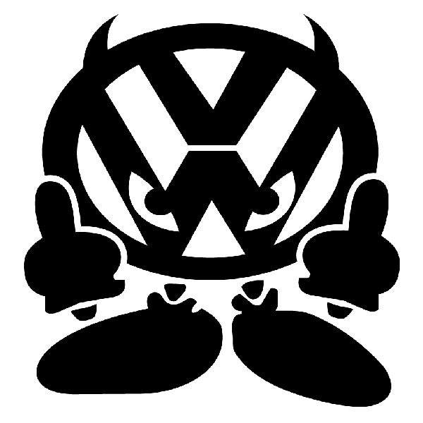 Adesivi per Auto e Moto: Horn Devil Volkswagen JDM