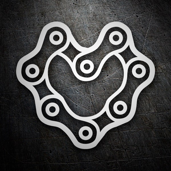 Adesivi per Auto e Moto: Cuore di Catena