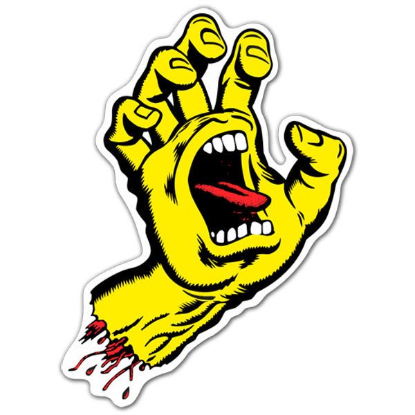 Adesivo Santa Cruz Di Grido Mano Giallo Stickersmurali Com