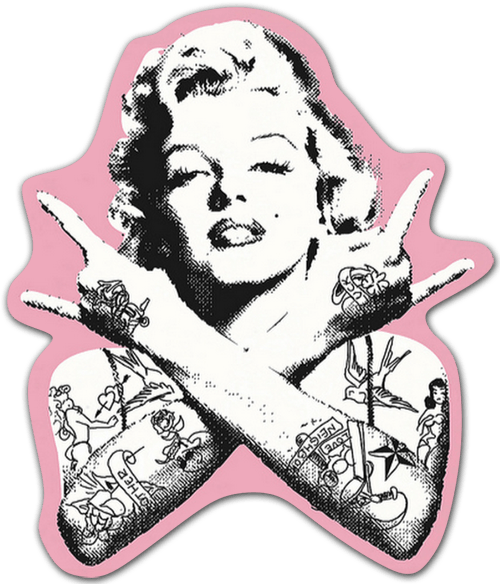 Adesivi per Auto e Moto: Marilyn Monroe Punk Tatuata