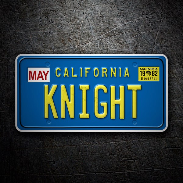 Adesivi per Auto e Moto: Registrazione auto Knight Rider