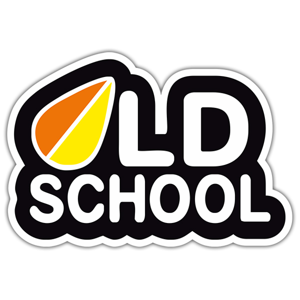 Adesivi per Auto e Moto: OLD SCHOOL con Tabla di Surf