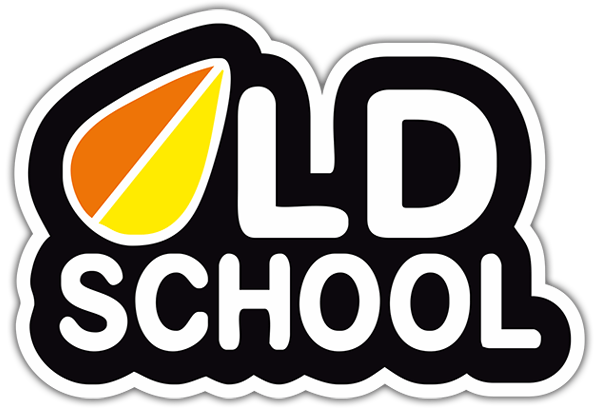 Adesivi per Auto e Moto: OLD SCHOOL con Tabla di Surf