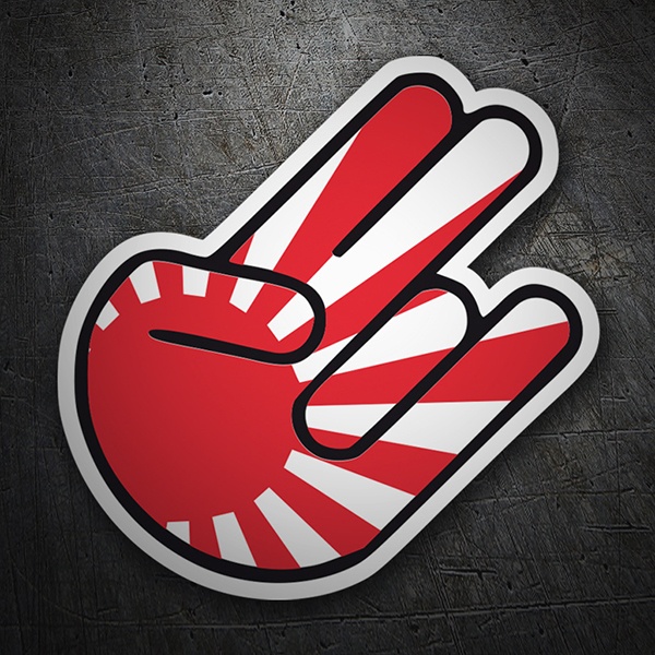 Adesivi per Auto e Moto: Mano Sol Naciente