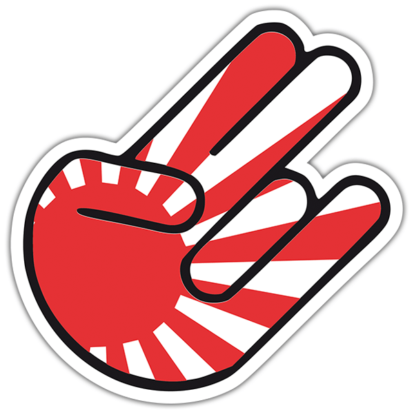 Adesivi per Auto e Moto: Mano Sol Naciente