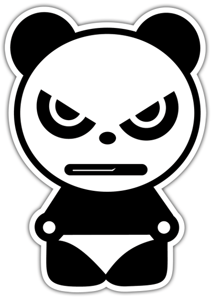 Adesivi per Auto e Moto: Orso panda arrabbiato 0