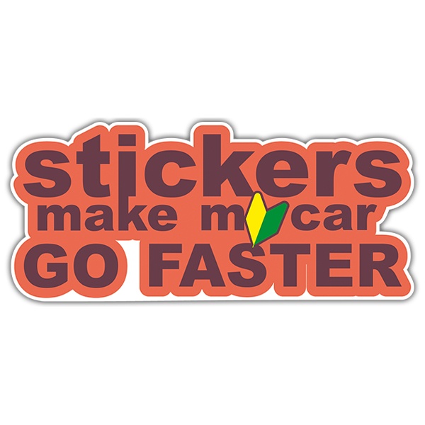Adesivi per Auto e Moto: Stickers make my car go faster