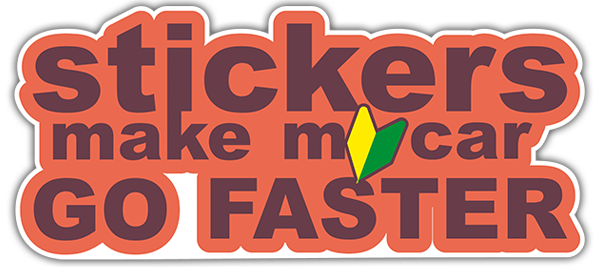 Adesivi per Auto e Moto: Stickers make my car go faster