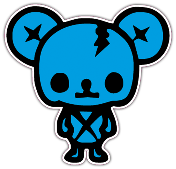 Adesivi per Auto e Moto: Orso di zombie JDM con Rayas e Stella