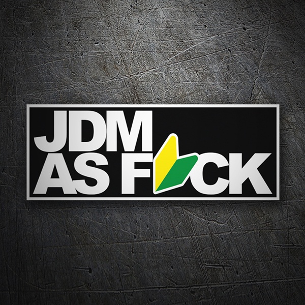Adesivi per Auto e Moto: JDM AS F*CK con Flecha Colorida